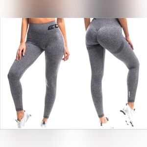 ECHT Arise Scrunch Leggings Charcoal Gray Size Small High Waisted Activewear